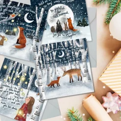 Fox Under The Moon 'Together' Greeting Card