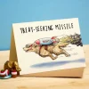 Bewilderbeest Treat-Seeking Missile Greetings Card