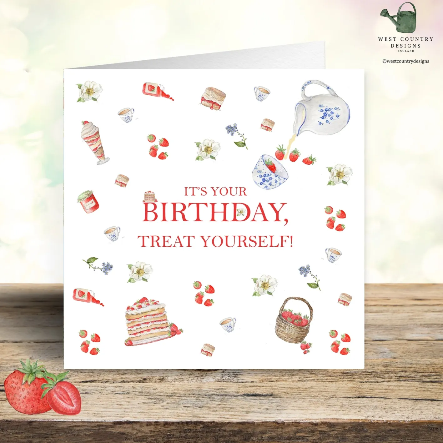 West Country Designs 'Treat Yourself' Birthday Card