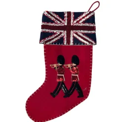 Jan Constantine Trumpeter Christmas Stocking - Red