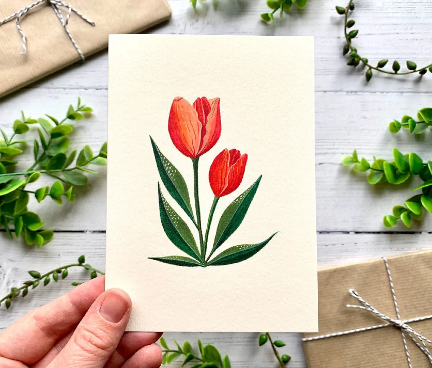 Becky Amelia Tulips Greeting Card