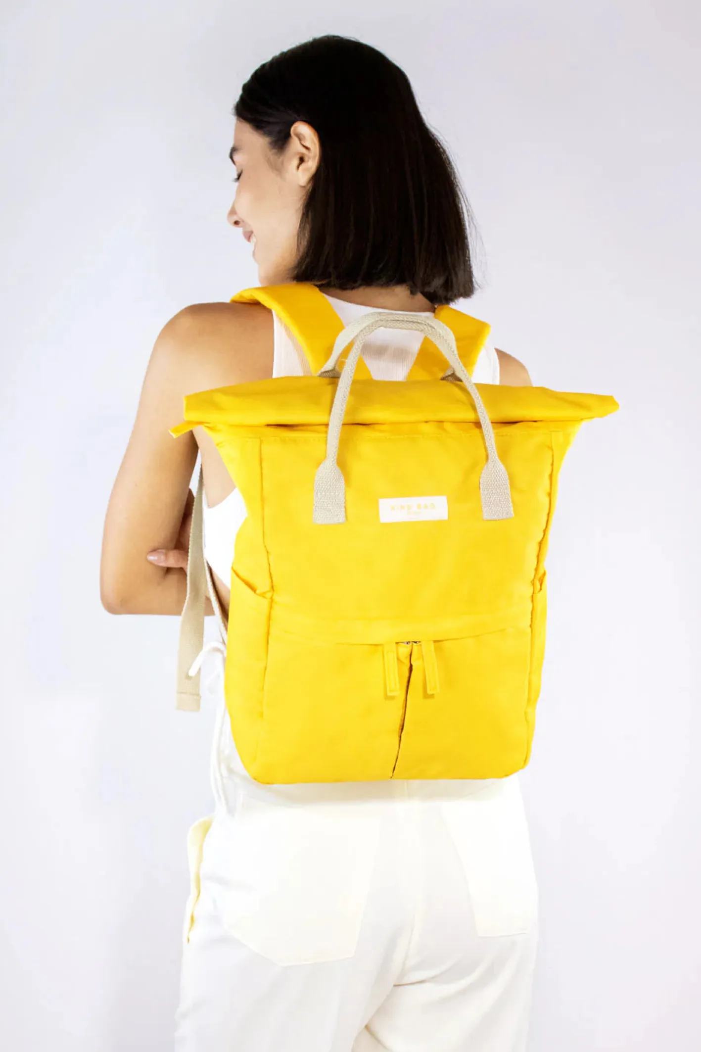 Kind Bag London Tuscan Sun Yellow Hackney Medium Backpack