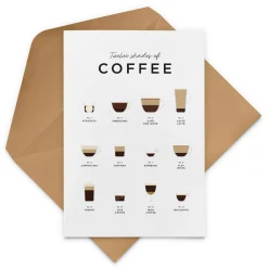 Everlong Print Co. Twelve Shades of Coffee Card