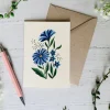 Becky Amelia Ultramarine Wildflowers Greeting Card