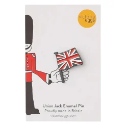 Victoria Eggs Union Jack  Enamel Pin Badge