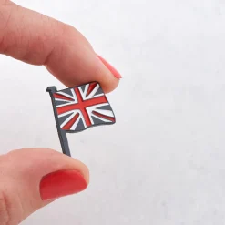 Victoria Eggs Union Jack Enamel Pin Badge