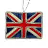 St. Nicolas Union Jack Sparkly Flag Decoration