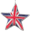 St. Nicolas Union Jack Sparkly Star Decoration