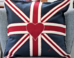 Jan Constantine Union Jack Square Pillow - Navy