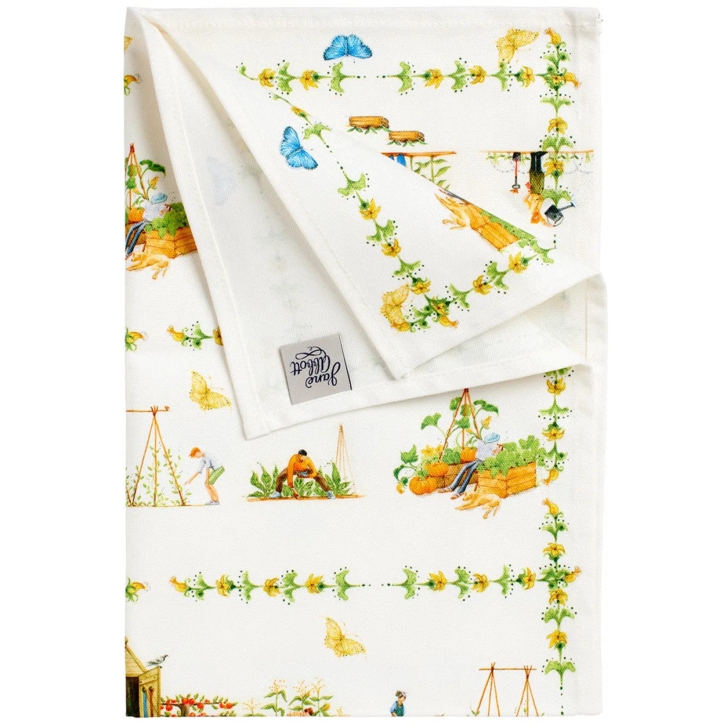 Jane Abbott Designs Vegetable Garden Cotton Tea Towel