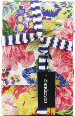 Sanderson Very Rose & Peony Tea Towel