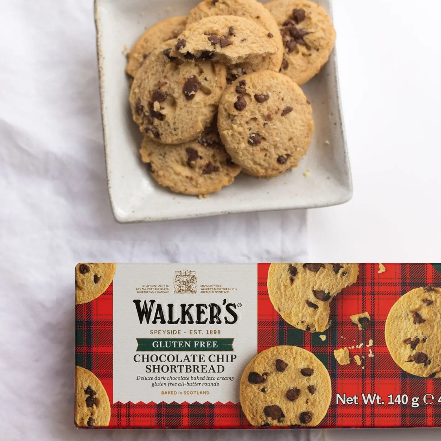Tea & Biscuits Walkers Shortbread Gluten Free Chocolate Chip Shortbread