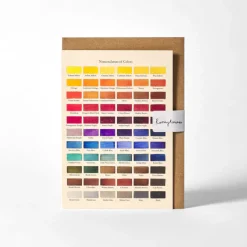 Roomytown Watercolour Swatches Greetings Card