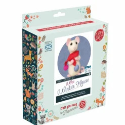The Crafty Kit Co. Wee Winter Mouse Needle Felting Kit