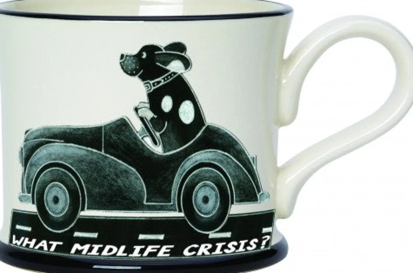 Moorland Pottery What Midlife Crisis? - It's a Dog's Life Mug by