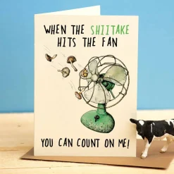 Bewilderbeest When The Shitake Hits The Fan Greetings Card