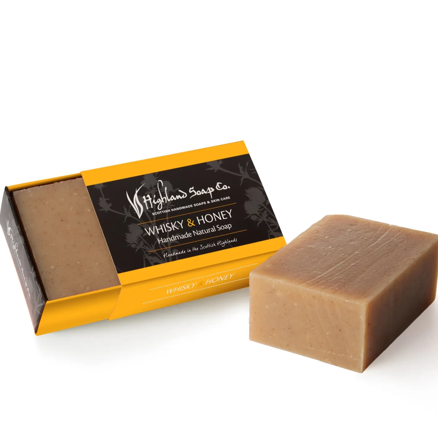 The Highland Soap Company Whisky & Honey Handmade Natural Soap 190g