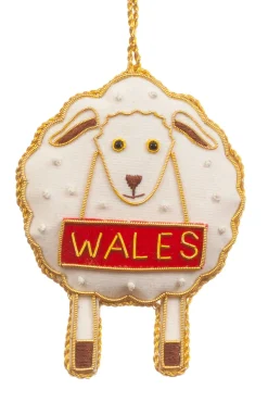 St. Nicolas White Welsh Sheep Decoration