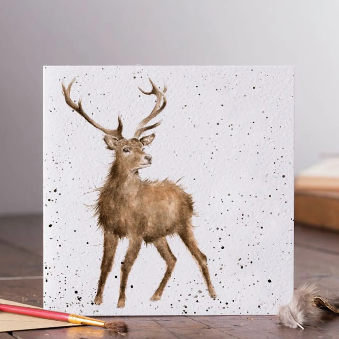 Wrendale Designs 'Wild at Heart' Stag Blank Greetings Card