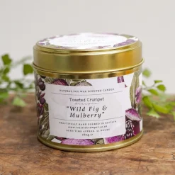 Toasted Crumpet Wild Fig & Mulberry Candle in a Matt Gold Tin
