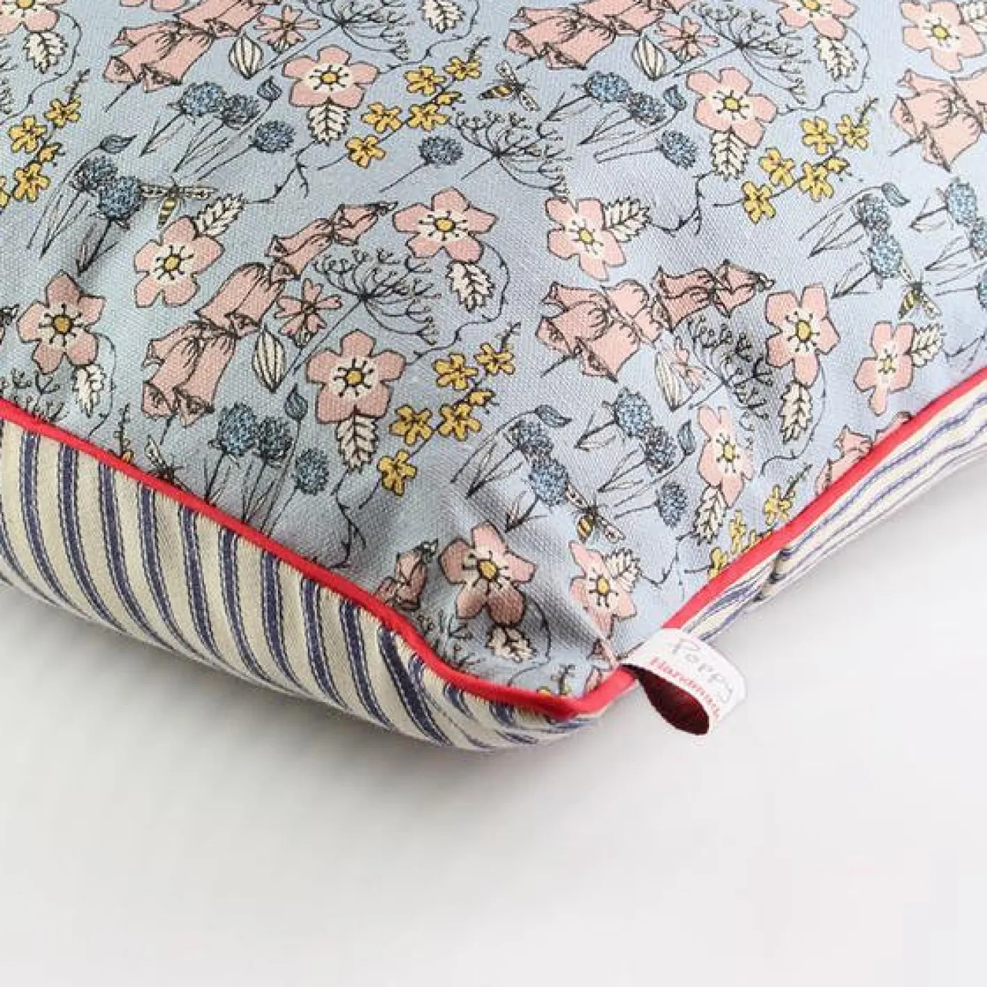 Poppy Treffry Wild Flower Piped Cushion