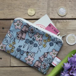 Poppy Treffry Wild Flowers Small Flat Coin Purse