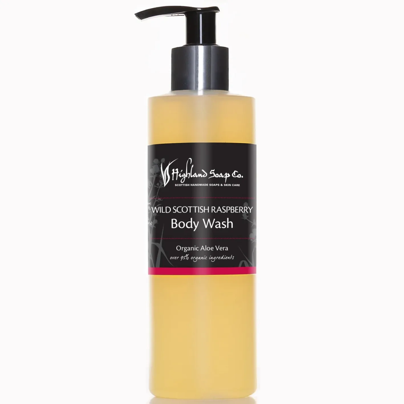The Highland Soap Company Wild Scottish Raspberry Aloe Vera Body Wash 250ml