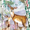 Roger La Borde Wild Winter's Song Deer Lasercut Christmas Card Kraft Box