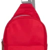 Ori London Willesdon B Cranberry Recycled Nylon Crossbody Bag- Large