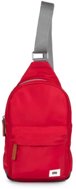 Ori London Willesdon B Cranberry Recycled Nylon Crossbody Bag- Large