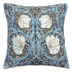 Signare William Morris Pimpernel and Thyme Blue Pillow