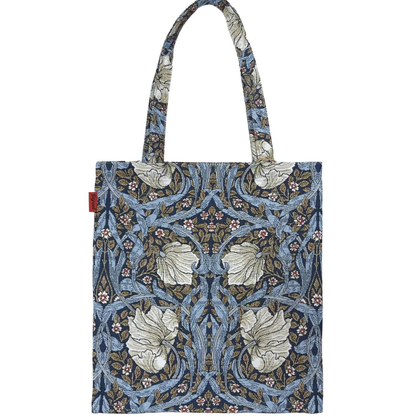 Signare William Morris Pimpernel and Thyme Blue Flat Tote Bag