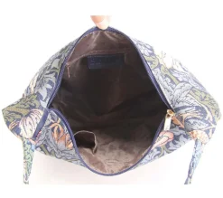 Signare William Morris Strawberry Thief Hobo Bag - Blue
