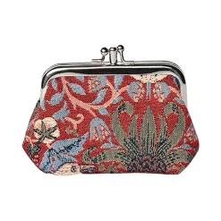 Signare William Morris Strawberry Thief Red Frame Coin Purse