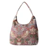 Signare William Morris Strawberry Thief Red Hobo Bag