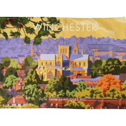 Town Towels Winchester (view from St Giles Hill) Tea Towel