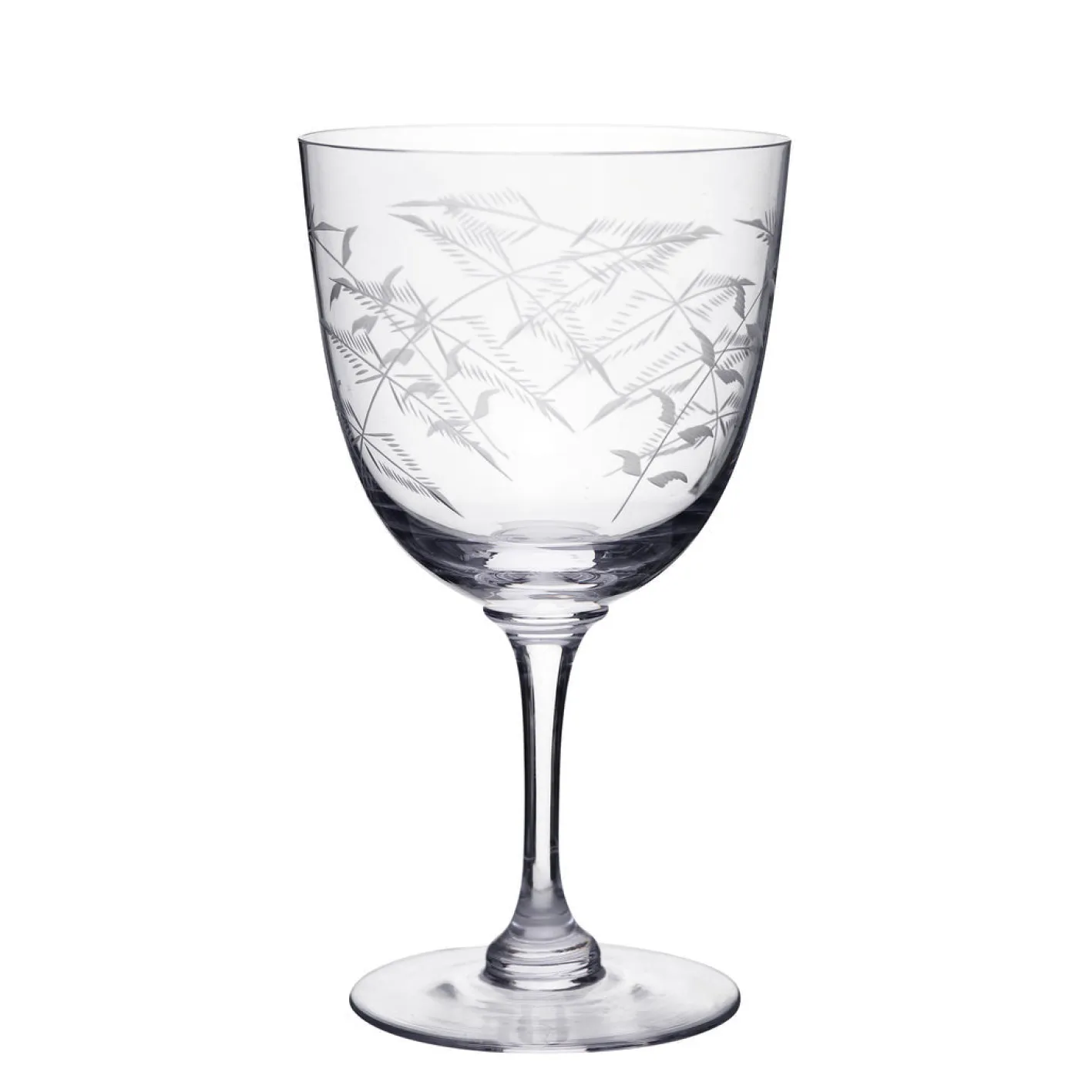 The Vintage List Wine Glass with Fern Design