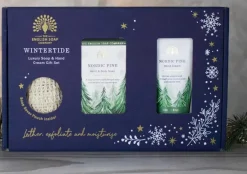 English Soap Company Wintertide "Nordic Pine" Soap and Hand Cream Gift Set