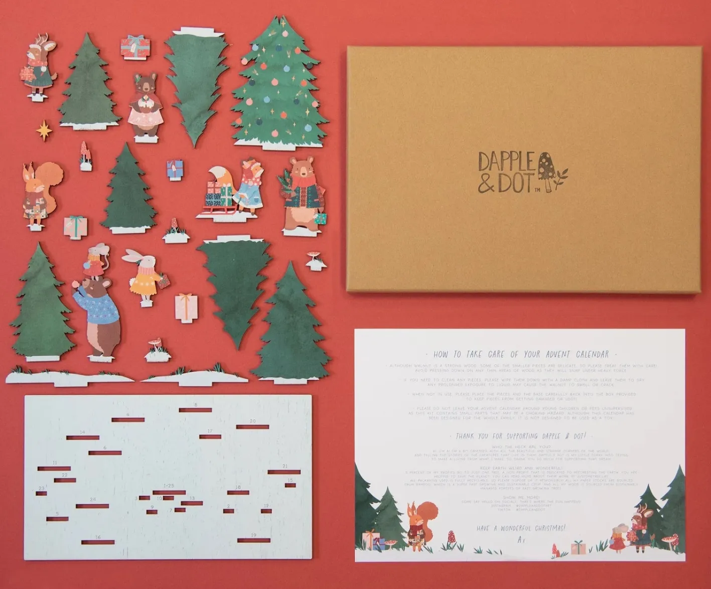 Dapple & Dot Winter Woodland Pop Out and Build Advent Calendar