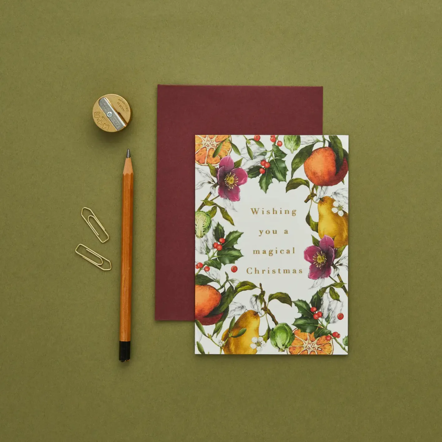 Catherine Lewis Wishing You a Magical Christmas - 'Winter Decadence' Card