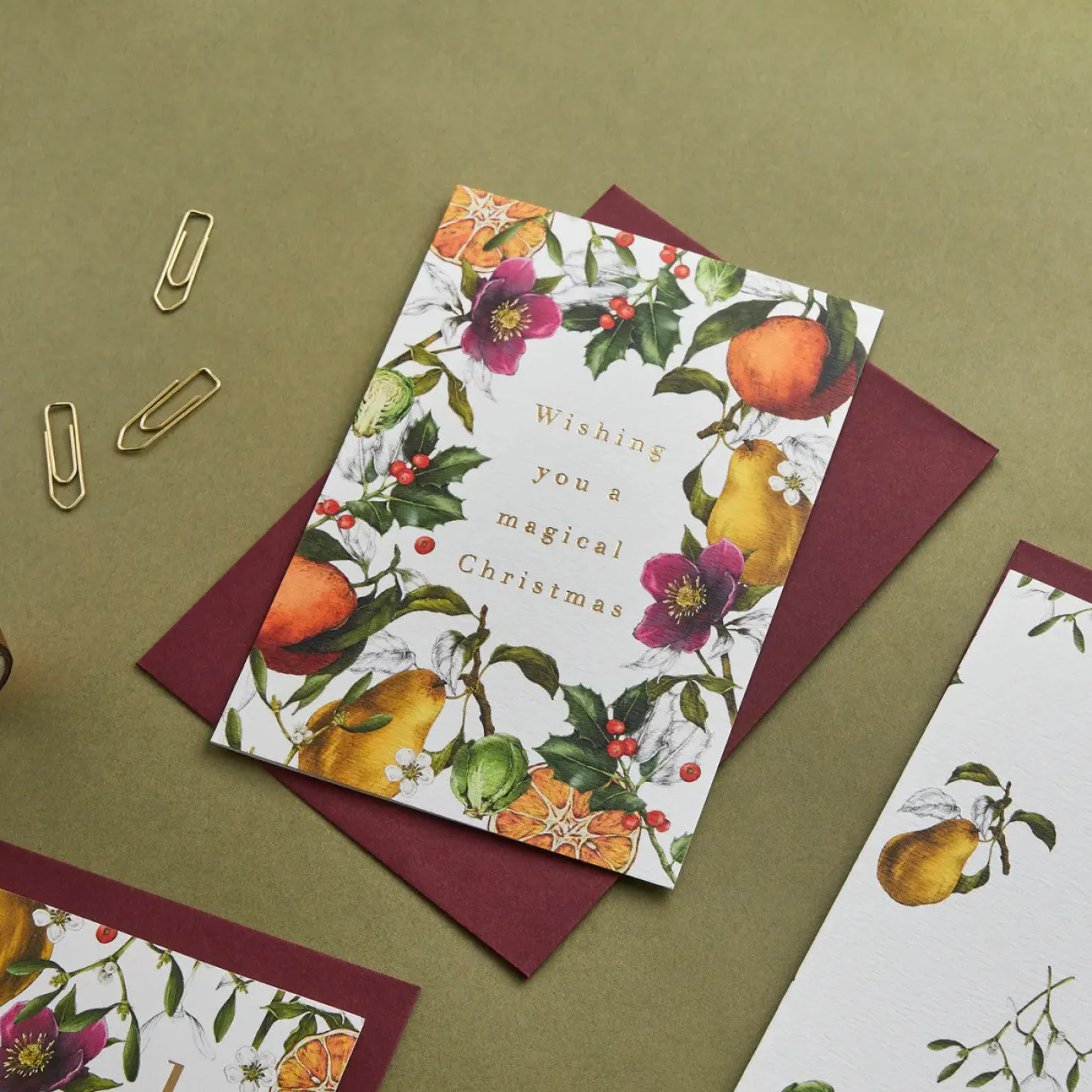 Catherine Lewis Wishing You a Magical Christmas - 'Winter Decadence' Card