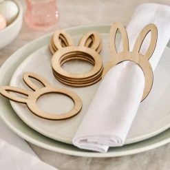 Ginger Ray Wooden Easter Bunny Napkin Rings