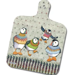 Emma Ball Woolly Puffins Mini Chopping Board