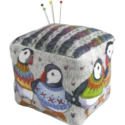 Emma Ball Woolly Puffins Pin Cushion