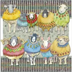 Emma Ball Woolly Sheep Big Family Greetings Card