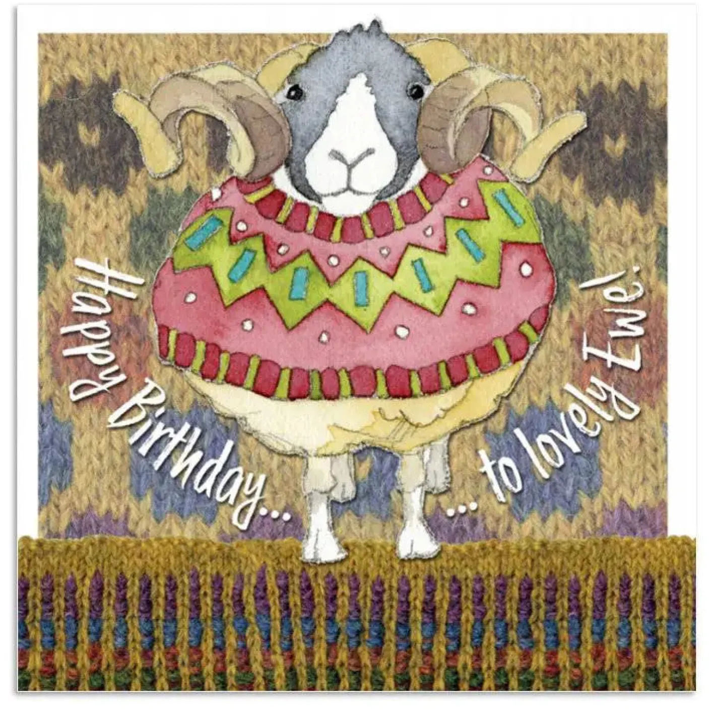 Emma Ball Woolly Sheep Birthday Lovely Ewe Greetings Card