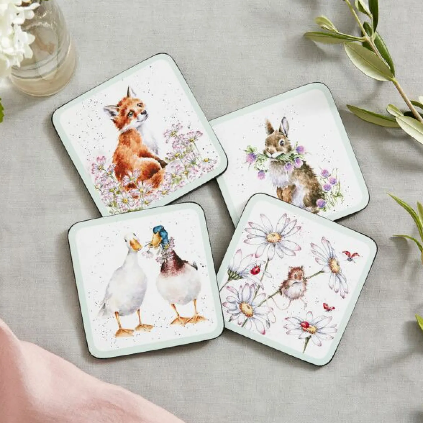 Wrendale Designs Wildflowers Set of 4 Coasters
