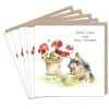 Paper Shed Design Yorkie and Snail "With love and best wishes" Set of 5  Notecards