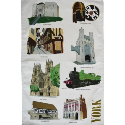 Town Towels York Landmarks Tea Towel