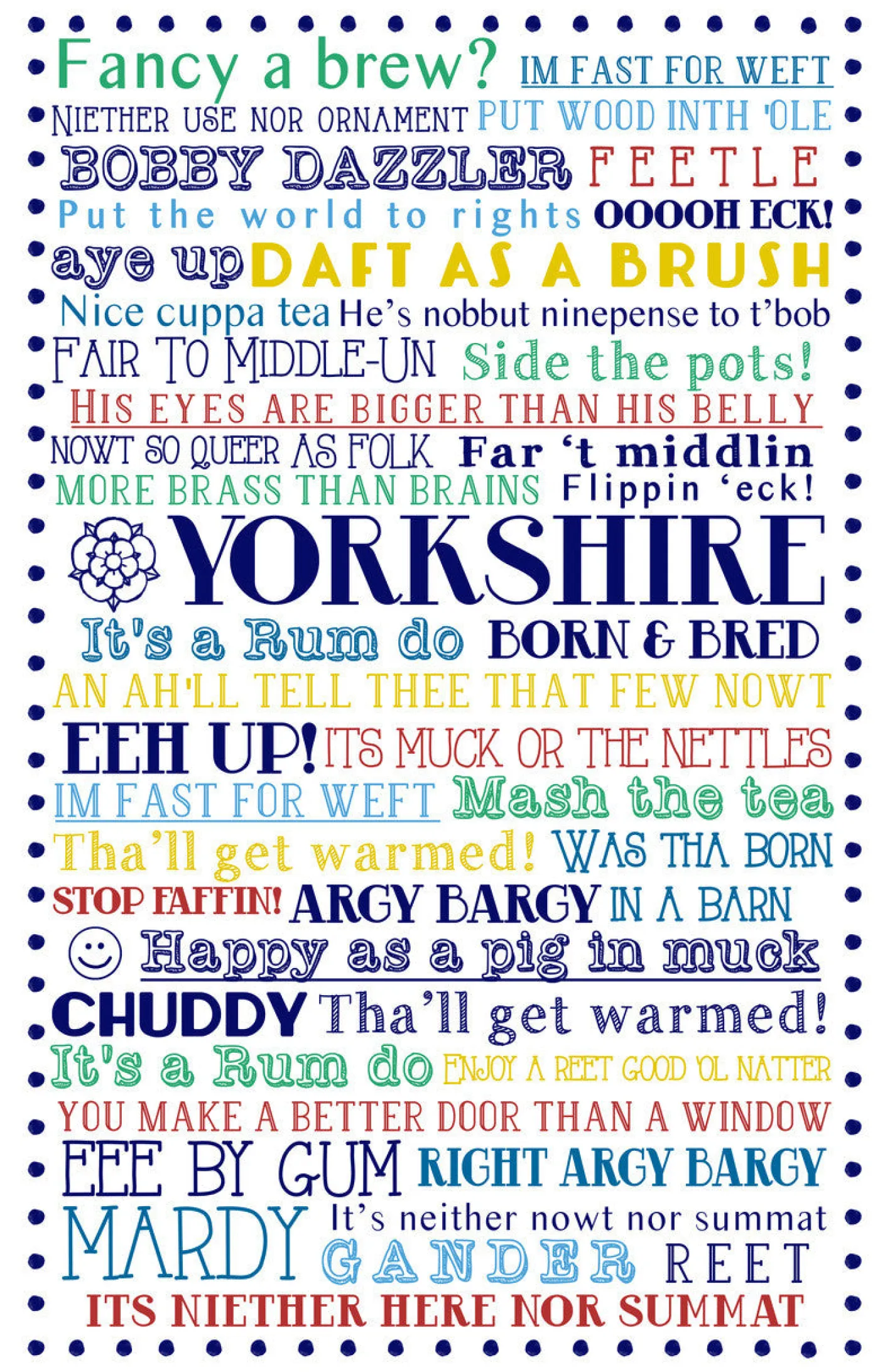 Ulster Weavers Yorkshire Born & Bred Tea Towel